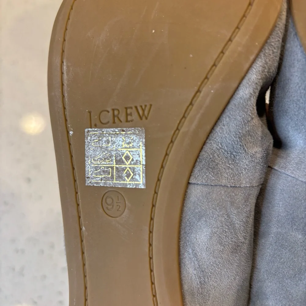 J. Crew Gray Flats Suede 9.5